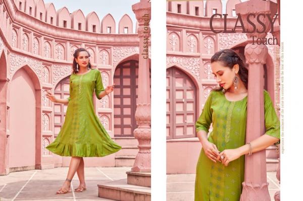 Kinti Spectrum Fancy Rayon  Designer Anarkali KurtiColletion